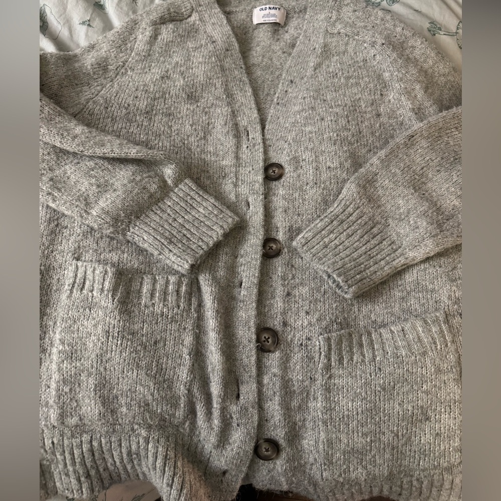 Old Navy long button up cardigan with front pockets